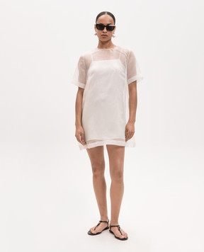 Ami Paris Ivory silk dress FDR646SE0039