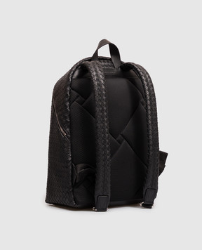 Bottega Veneta Black Intrecciato leather backpack 876359V4RT3