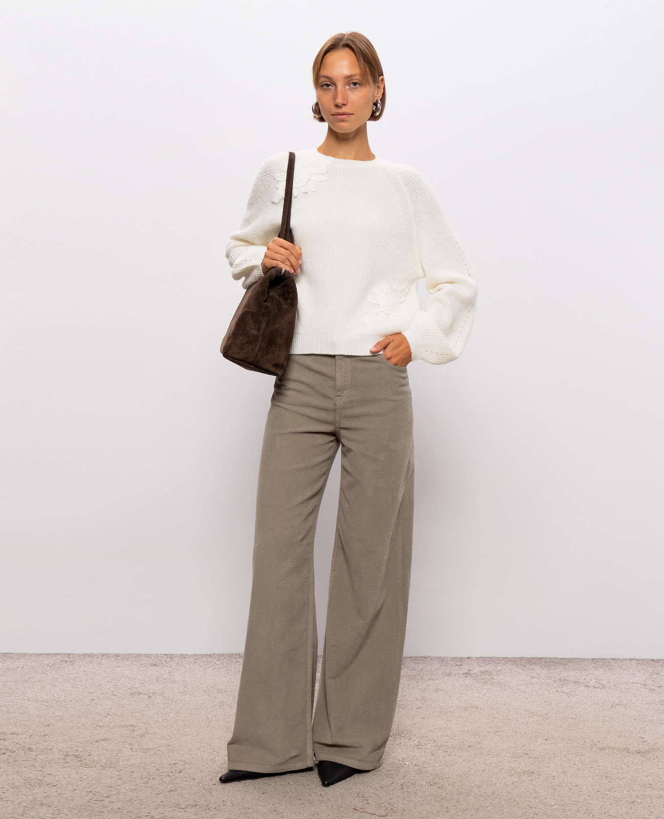 Ivory alpaca wool sweater Twinset 2