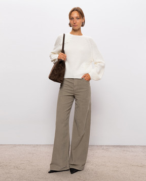 Twinset Ivory alpaca wool sweater 262TT3190