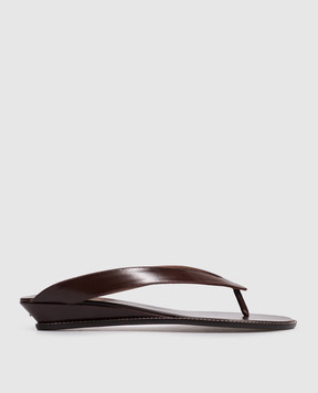 Giuseppe Zanotti Nour brown leather flip-flops E600046