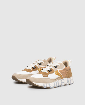 Voile Blanche Brown combination sneakers CLUB01 0012017465142D47