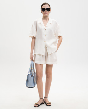 Asceno Zurich white linen shorts B027F06C78