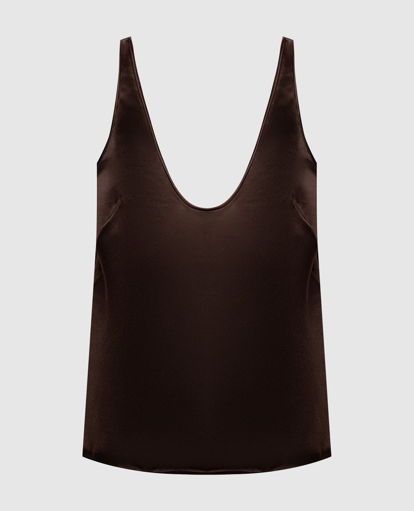 Bruine zijden top