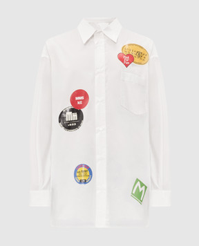 Maison Margiela MM6 White shirt with print SH0DT0060M36013