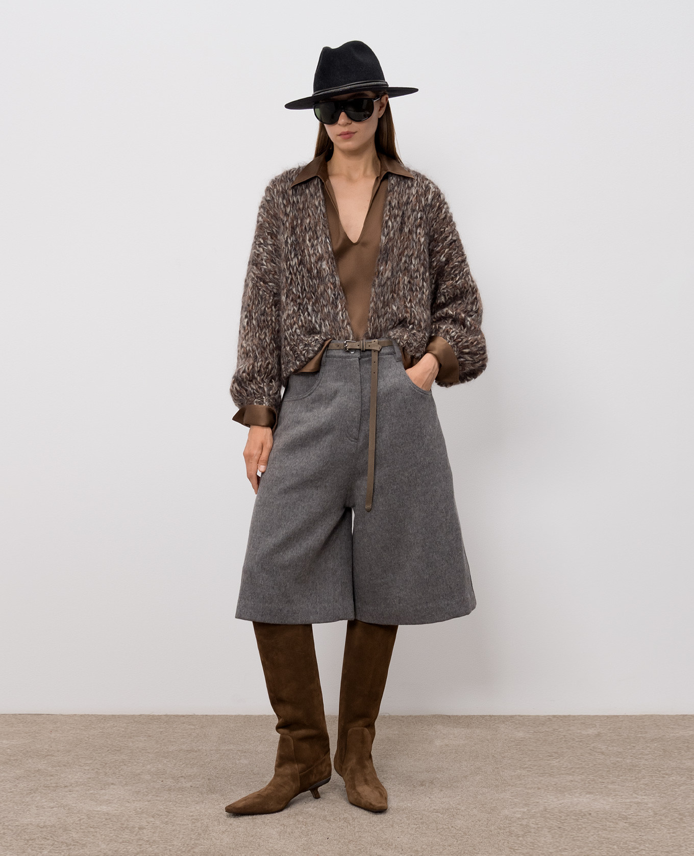 Brown cardigan with wool Brunello Cucinelli 2