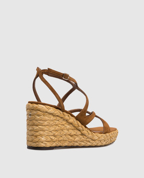 Jimmy Choo Ayla brown suede sandals AYLA85CUG