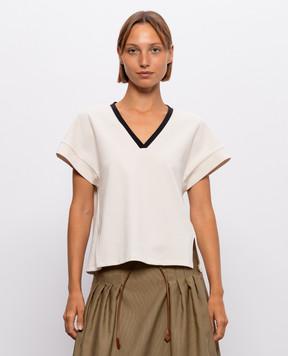 Max Mara Weekend Ivory top with edging WKDCALIFFO