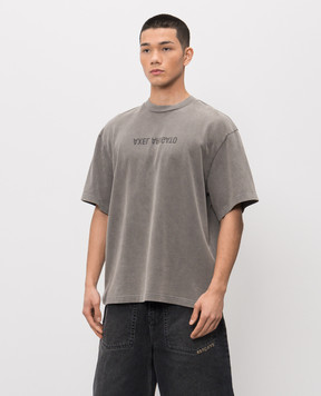 Axel Arigato Gray DISTORT T-shirt with print A3118002