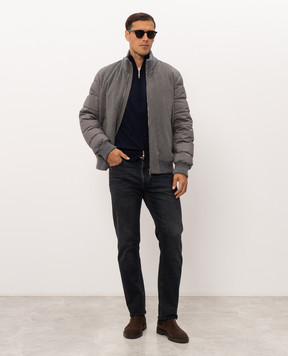 Doriani Cashmere Blue cardigan made of wool, silk and cashmere 18033Z79