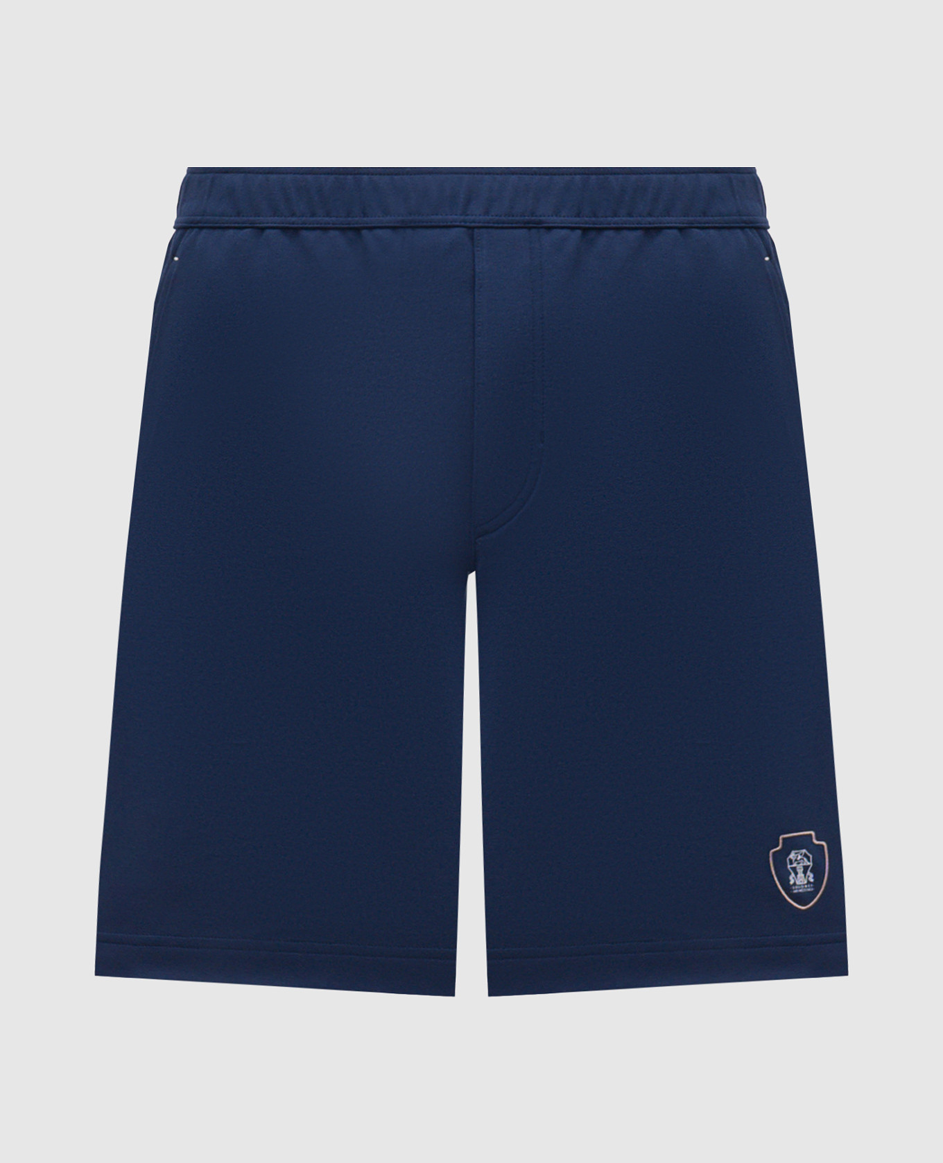 

Blue shorts with logo print Brunello Cucinelli