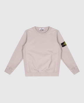 Stone Island Children's gray sweatshirt with logo patch L2S166100001S0A2068