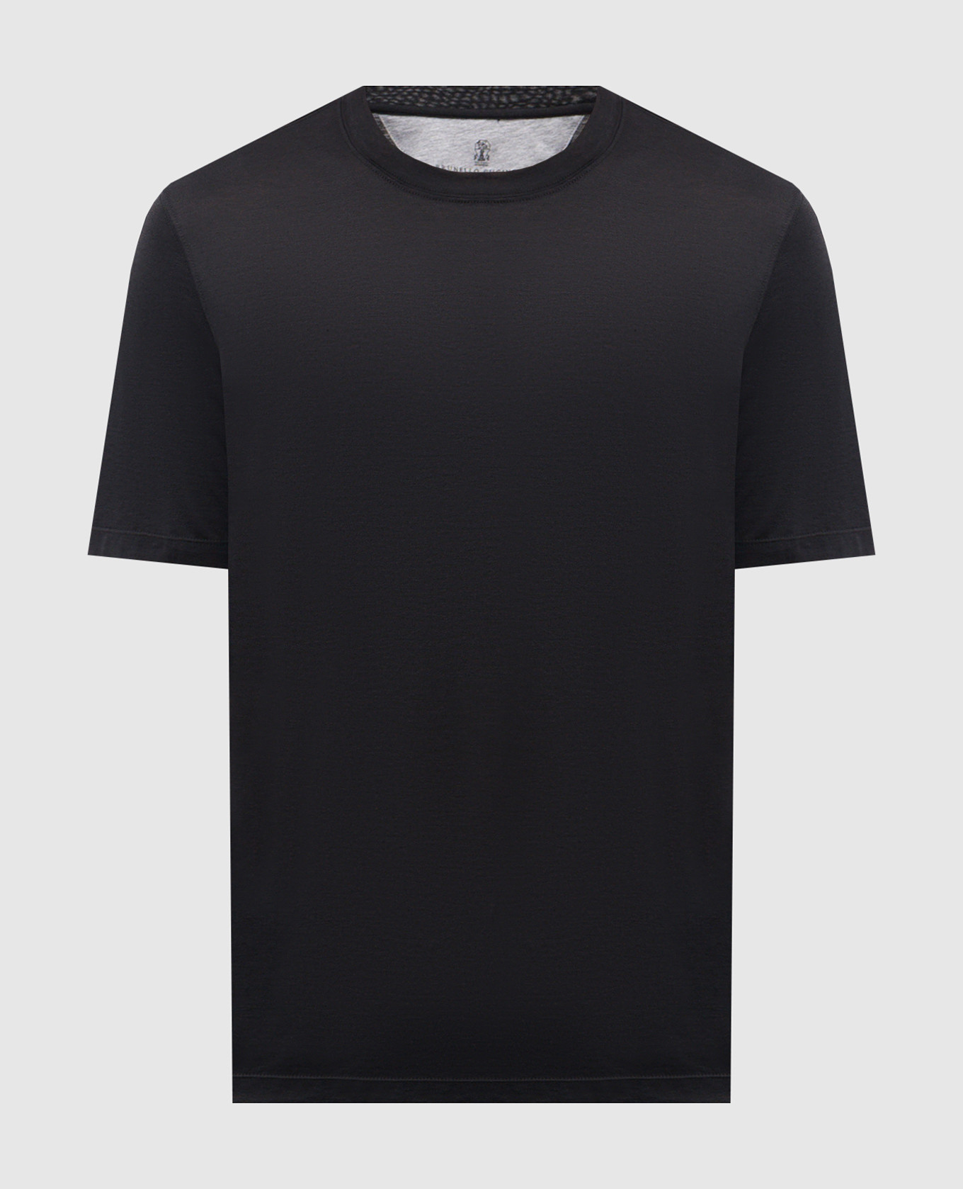 

Black T-shirt with silk Brunello Cucinelli