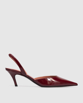 Amina Muaddi Anok red patent leather slingbacks 15S365754SOF