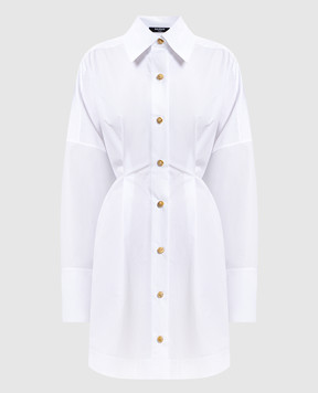 Balmain White cotton shirt dress GF1R9412CB09