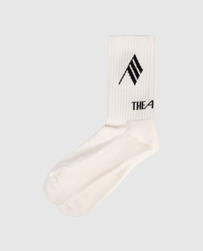 The Attico White socks with logo 260WAK00021CCC101AA