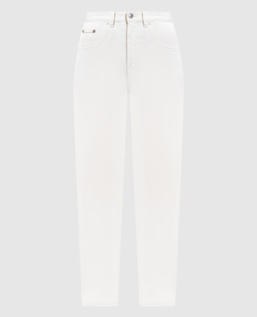 Victoria Beckham White jeans with logo patch 1126DJE007018B