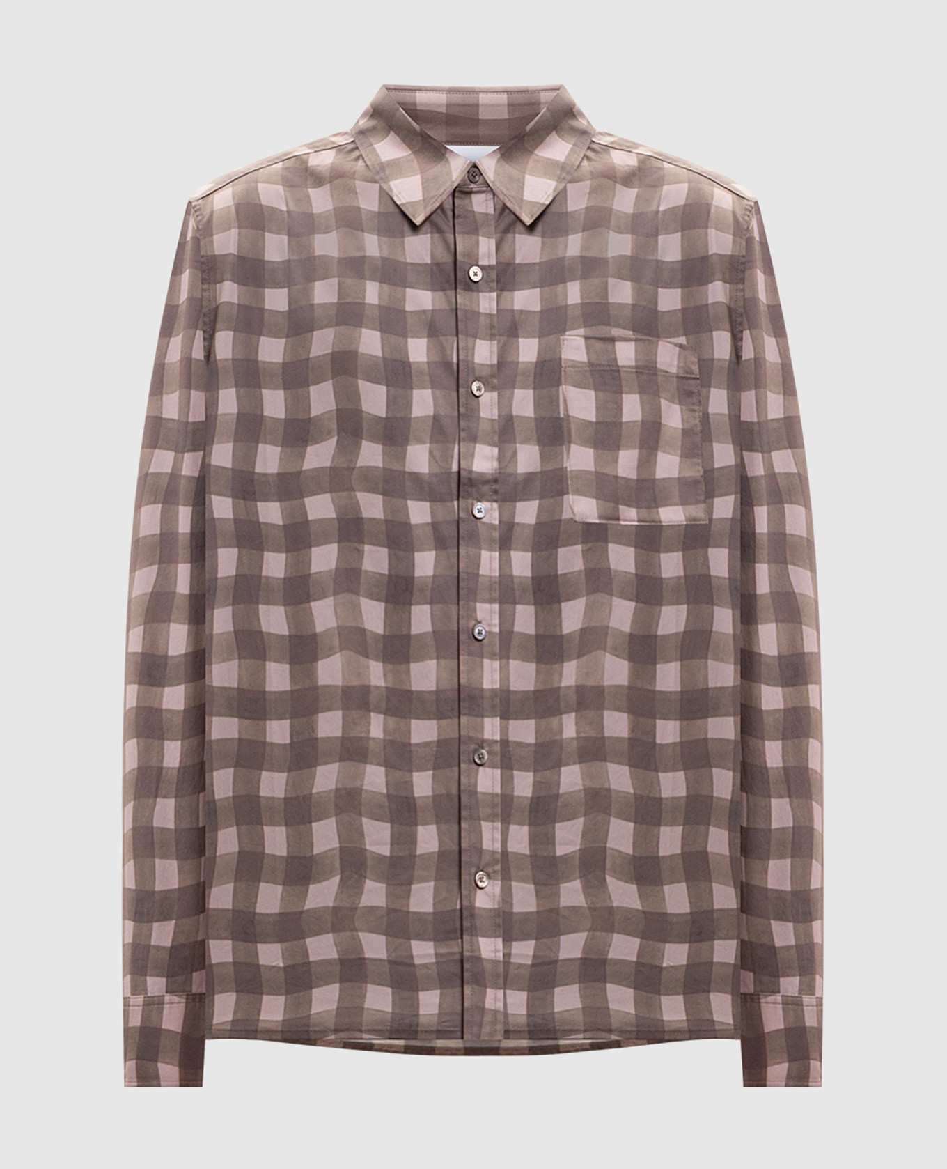 

Brown Distort Gingham Check Shirt Axel Arigato