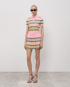 Casablanca Pink striped polo shirt WSS26KW127901
