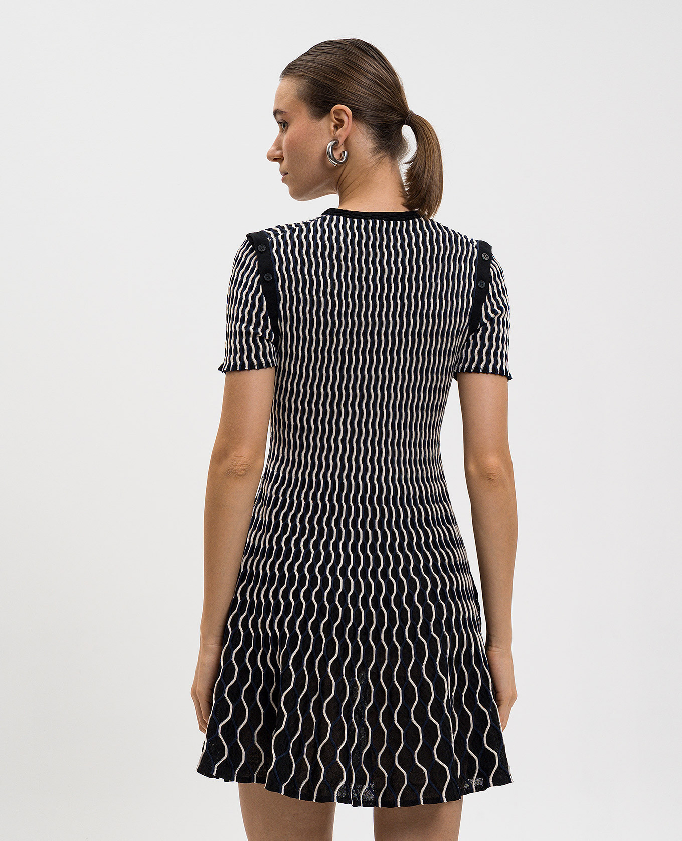 Baylor black patterned dress Simkhai 4