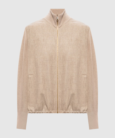 Beige jacket with wool