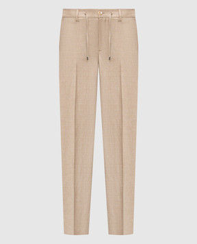 Stefano Ricci Beige linen, wool and silk pants M1T6100018B127HA