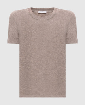 Peserico Beige T-shirt with lurex A06840J002351