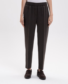 Peserico Brown wool pants P0457202660