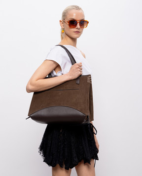 JW Anderson Brown Suede Loafer Cabas Bag HB0766LA0364