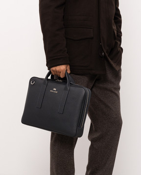 Enrico Mandelli Blue leather briefcase 0BAFFY7213