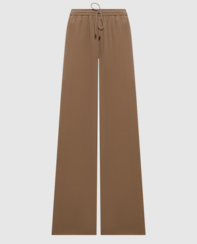 Max Mara Brown GENERO silk pants MXMGENERO