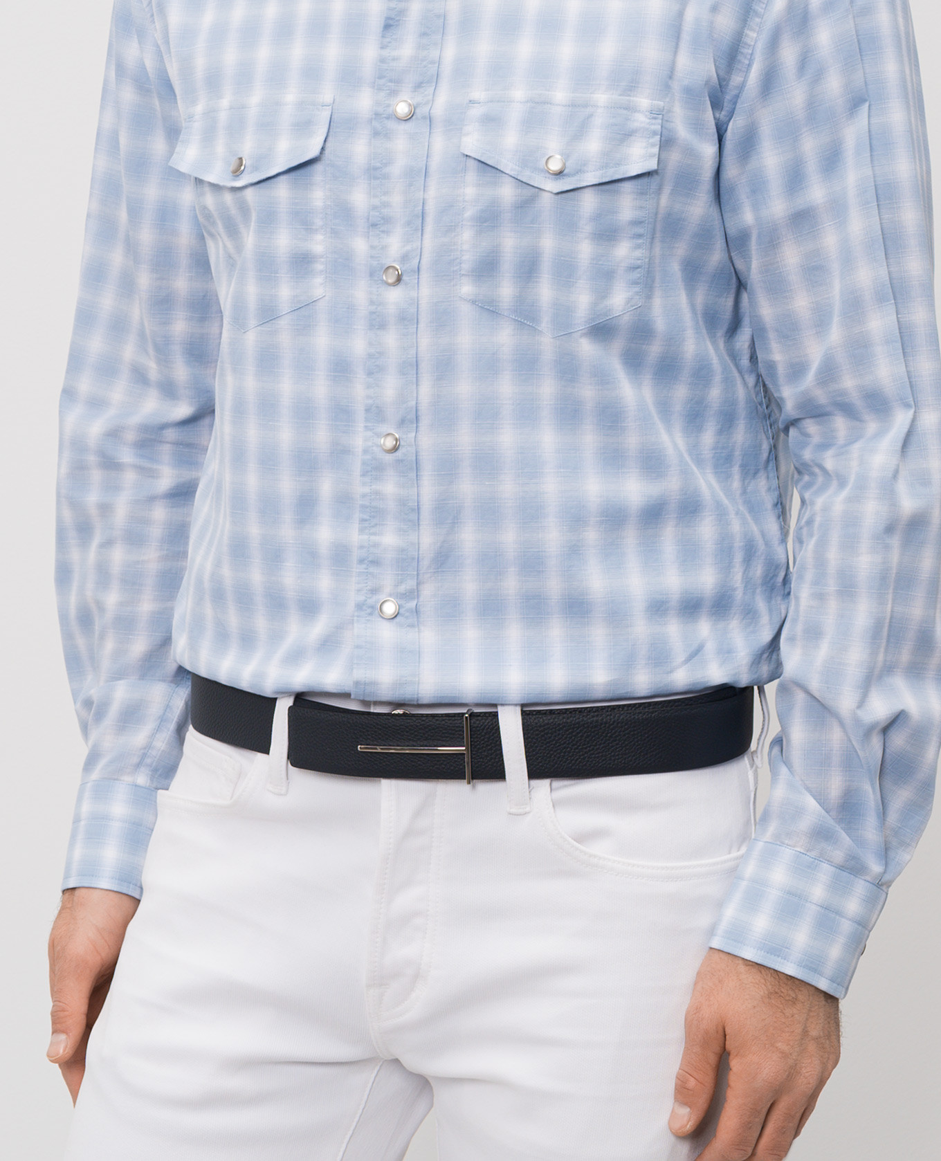 

Dark blue leather belt Tom Ford