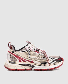 Off-White Beige OW BE RIGHT BACK sneakers with logo patch OWIA289F25FAB005