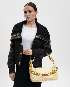 Balmain Yellow Sync leather bag FN0BS002LMTE