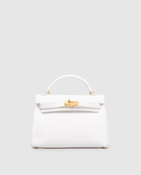 Babe Pay Pls White leather satchel bag 06509
