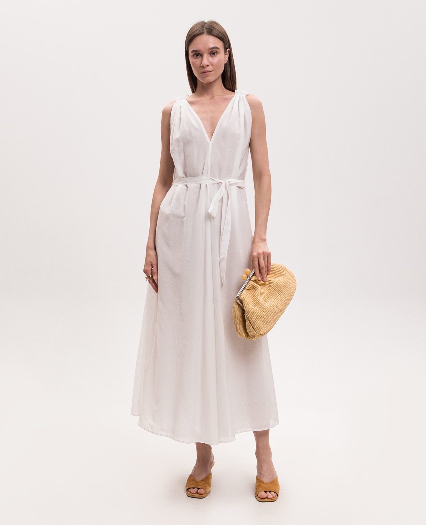 Ivory dress with silk Solotre 2