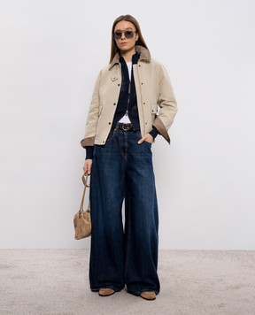 Brunello Cucinelli Beige jacket with linen ML5957769