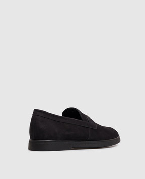 Stefano Ricci Black nubuck loafers UC62G2451SNS