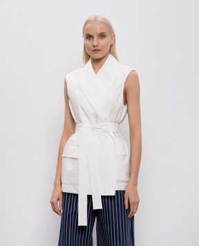 Brunello Cucinelli White vest with a Monil chain M0F797758