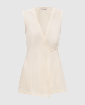 Faithfull Khai beige vest with a smell of linen FF4327LAE