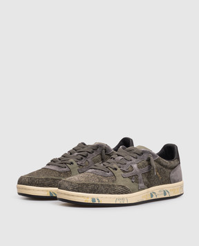 Premiata Khaki suede sneakers BSKTCLAY BSKTCLAY8442