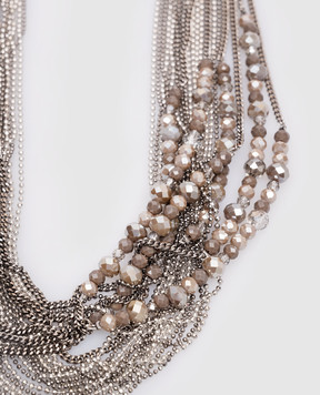 Peserico Silver necklace with beads A35512C0CC785