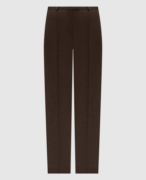 Loulou de Saison Brown MALKA wool trousers MALKA