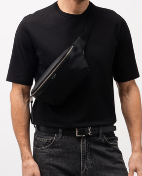 Saint Laurent Black leather belt CASSANDRE 864585BOO0E