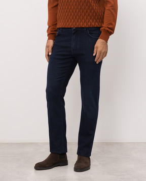 Stefano Ricci Blue jeans with logo patch MST63B1030T0151