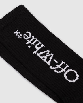 Off-White Black socks with logo OMRA085C99KNI001