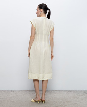 Peserico Yellow linen dress M02404T001617