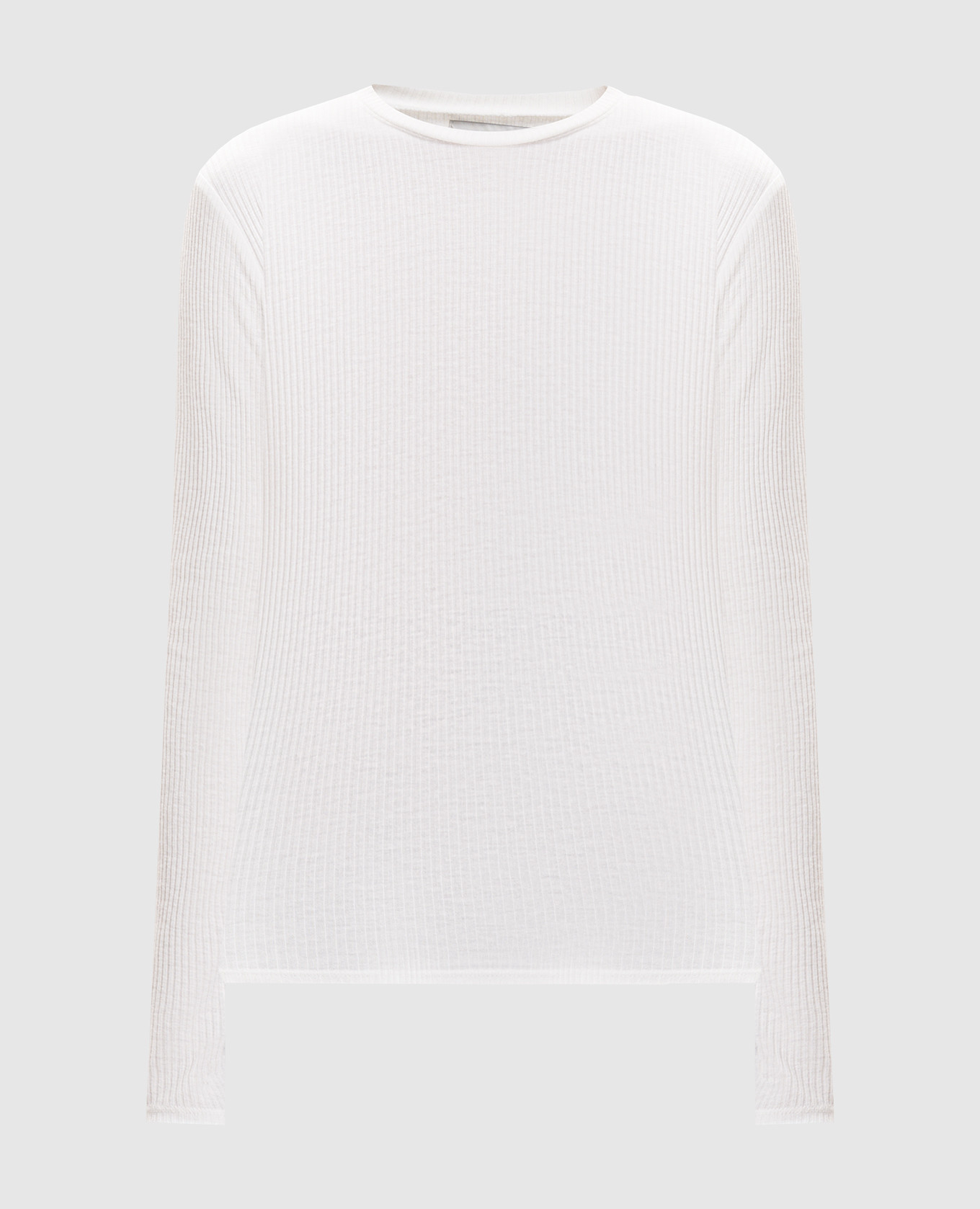 ORTIGIA longsleeve in ivory with ribbed wool