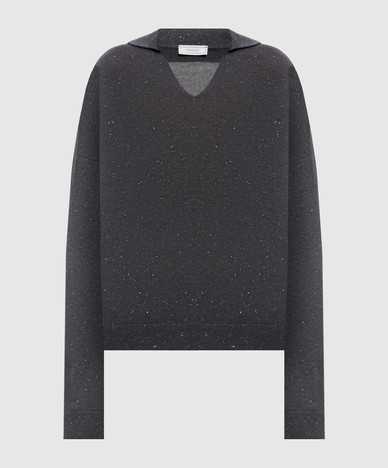 Jersey de lana gris con lúrex
