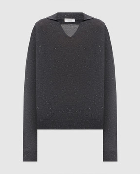 Peserico Gray wool sweater with lurex A99271F1809771